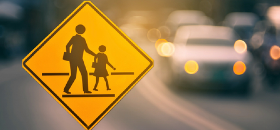 school zone crossing sign